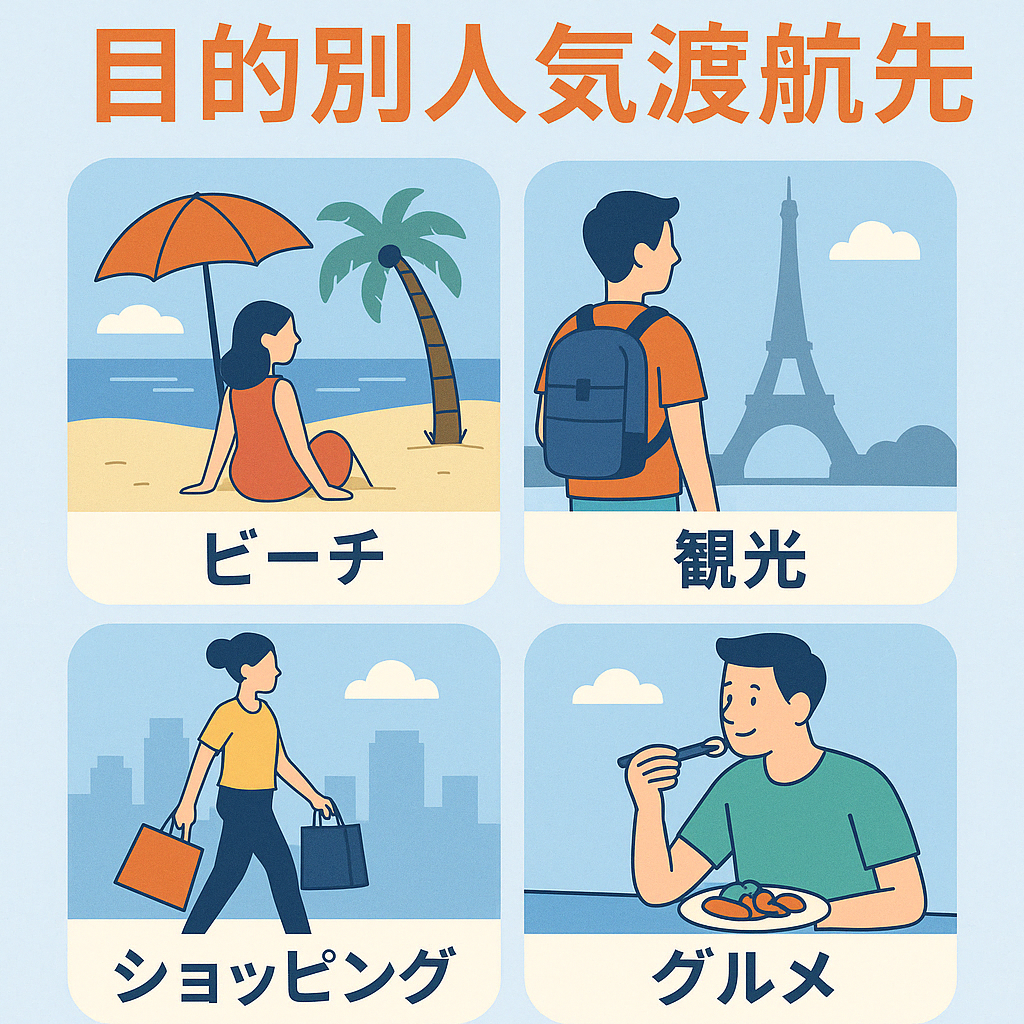 目的別人気渡航先