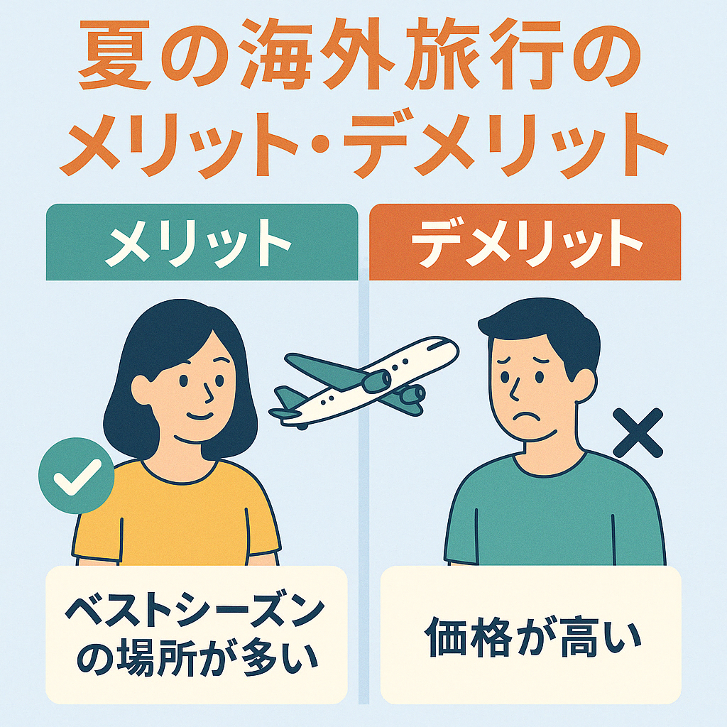 夏の海外旅行のメリット・デメリット
