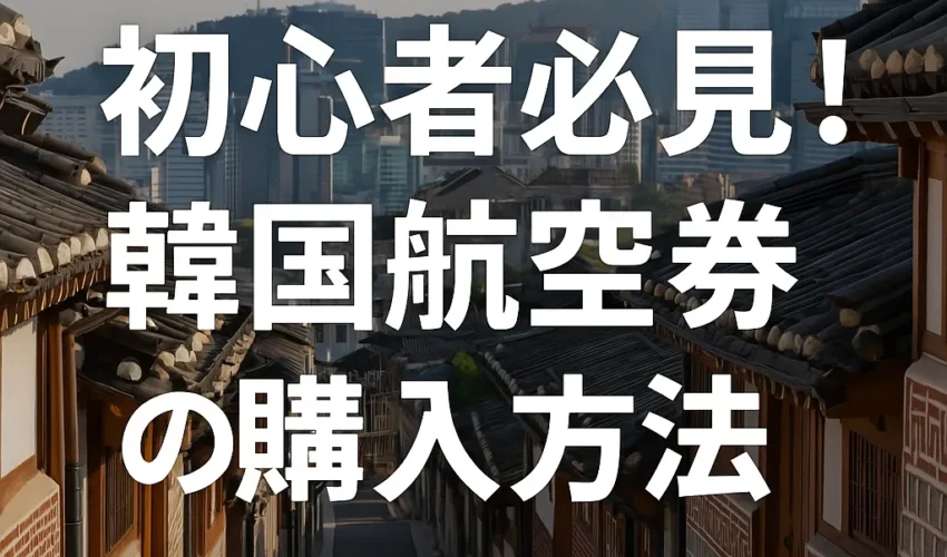 初心者必見！韓国航空券の購入方法